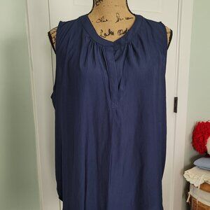 Philosophy Navy Sleeveless Blouse 1X, Nice Condition